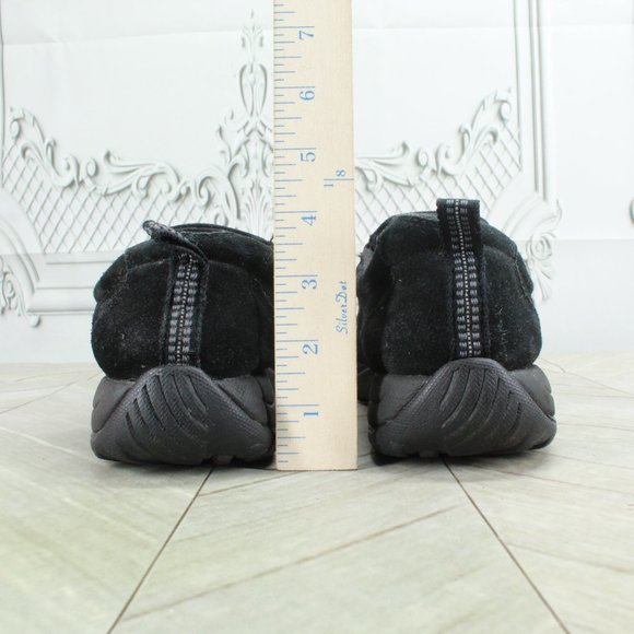 LL Bean Black Suede Comfort Mocs Slip on Loafers Shoes Size 8 Wide - Picture 8 of 9